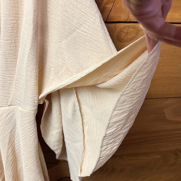 Venti 6 Dress Italian Mini Pale Pink L Deep V-Neck cap sleeve event wedding date - Picture 9 of 9